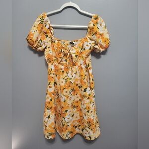 Floral Orange Dress